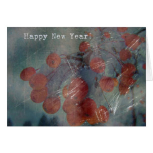 Happy New Year, Grunge Crabapples Cards
