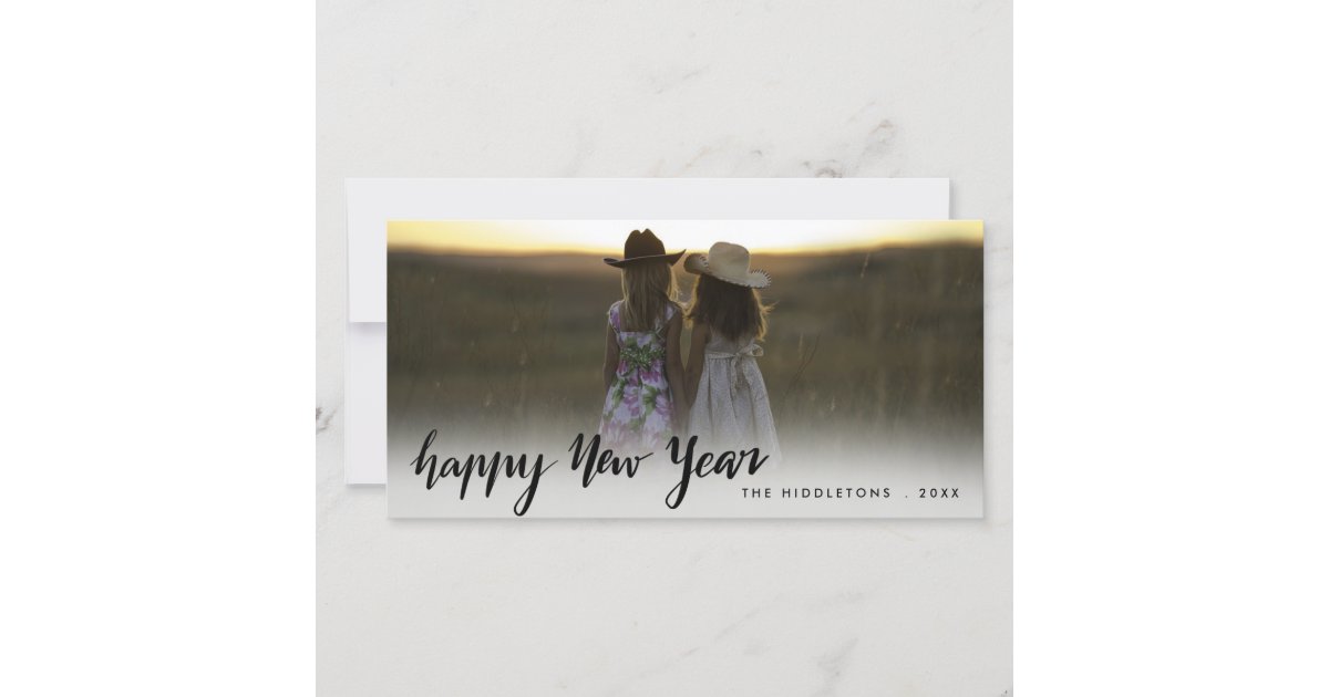 Happy New Year Handwritten Holiday Photo | Zazzle.com