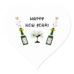 Happy New Year    Heart Sticker