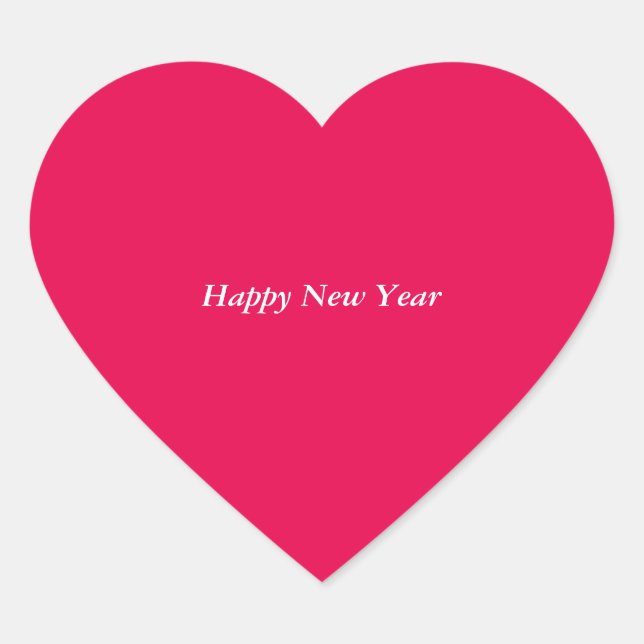 Happy New Year Heart Sticker (Front)