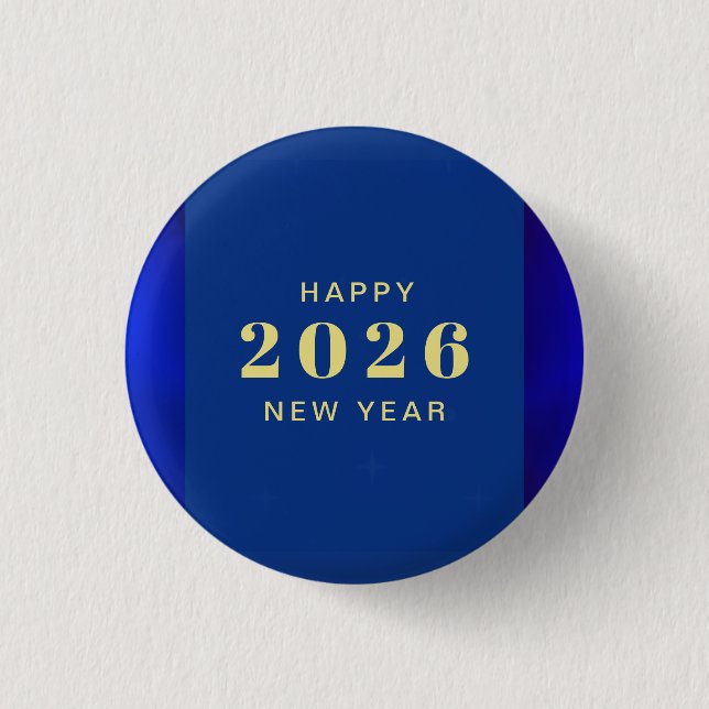 Happy New Year Holiday Button (Front)