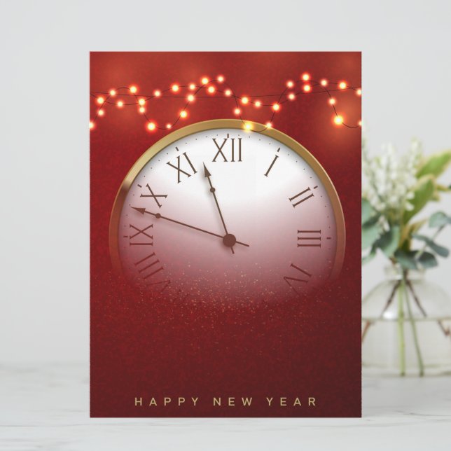 Happy New Year Holiday Card (Standing Front)