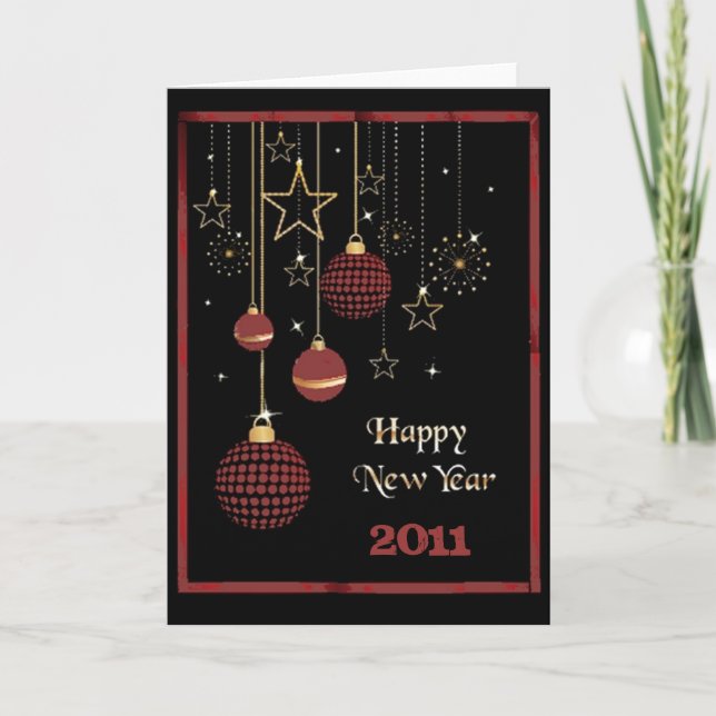 Happy new year holiday card (Front)