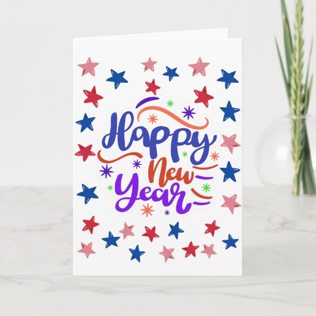 Happy new year holiday card (Front)