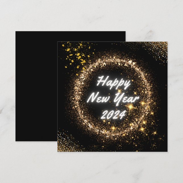 happy new year holiday card (Front/Back)