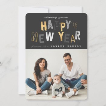 Happy New Year Holiday Card by Stacy_Cooke_Art at Zazzle