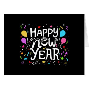 Happy New Year Holiday Fireworks Celebration Gift  Card