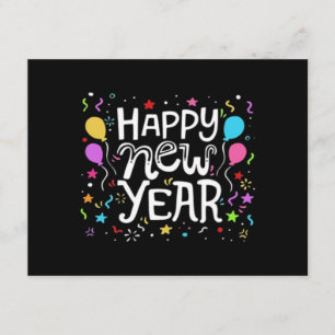 Happy New Year Holiday Fireworks Celebration Gift Enclosure Card