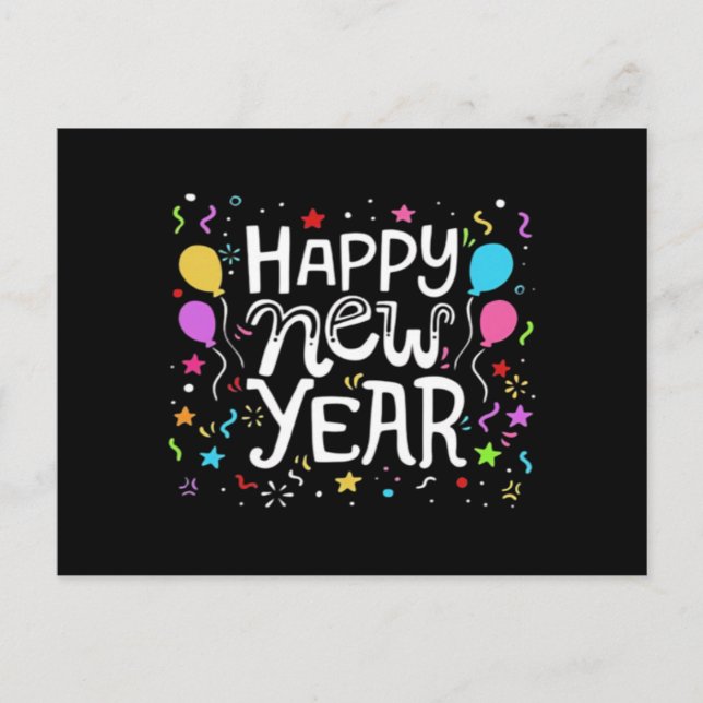 Happy New Year Holiday Fireworks Celebration Gift  Postcard (Front)