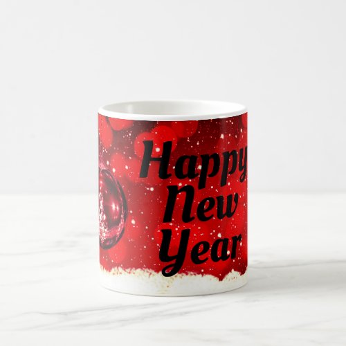 Happy New Year Holiday Glitter Festive Mug