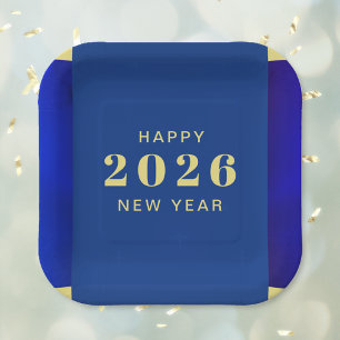 Happy New Year Holiday Paper Plates