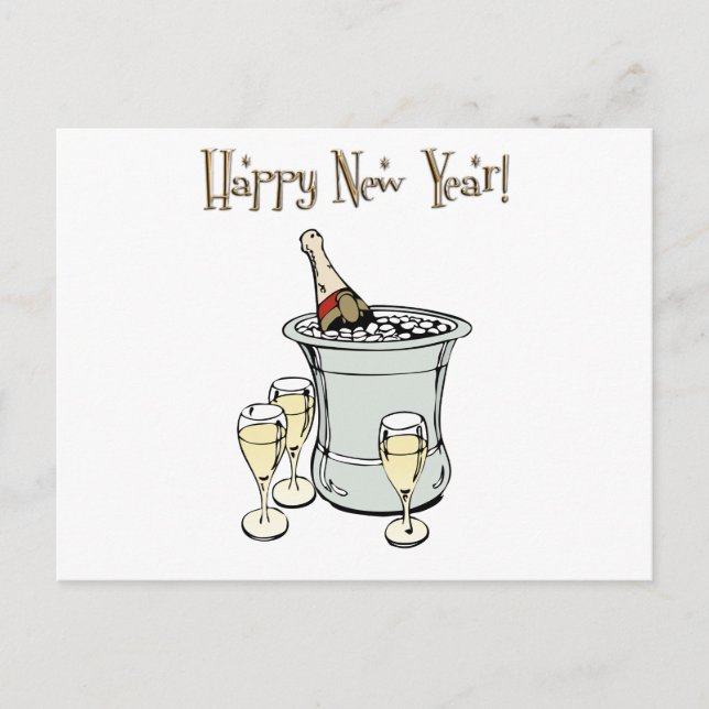 Happy New Year! Holiday Postcard (Front)