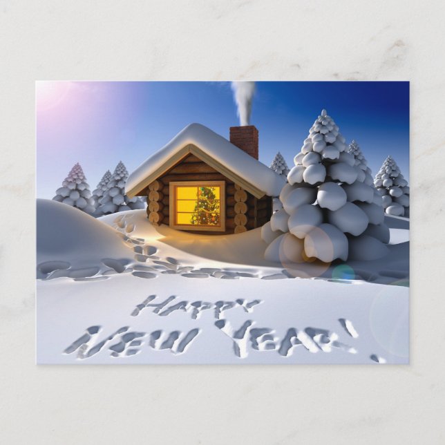 happy new year holiday postcard (Front)