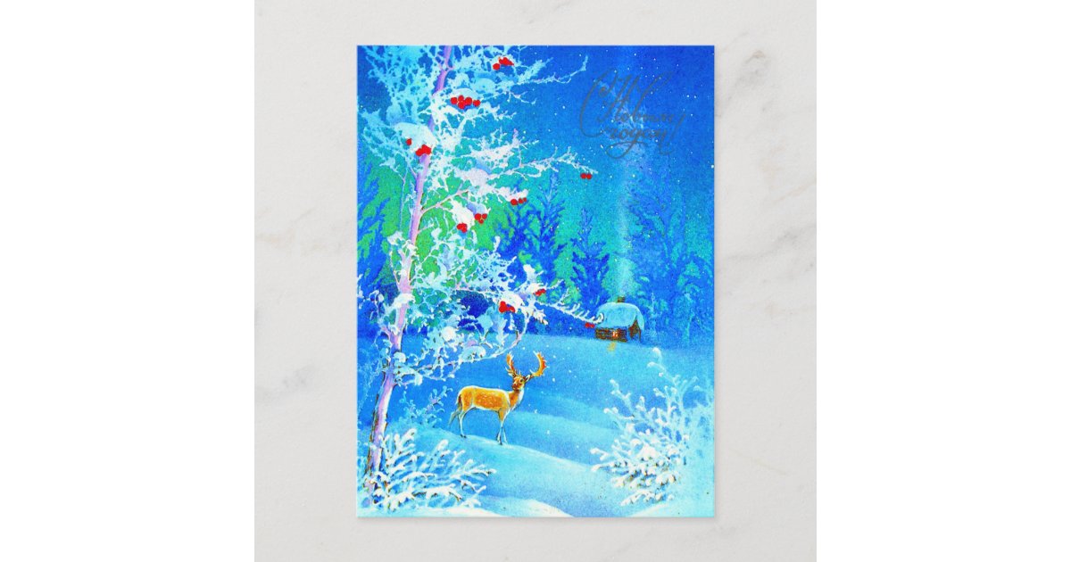 holiday happy new year postcard
