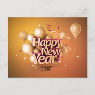 happy new year holiday postcard