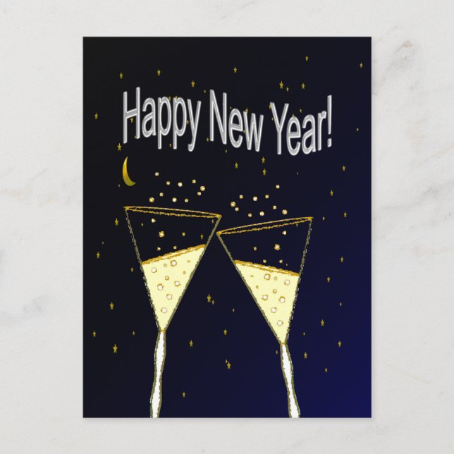 Happy New Year Holiday Postcard (Front)