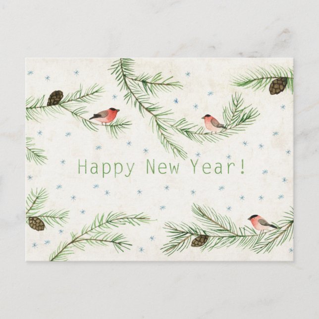 Happy New Year! Holiday Postcard (Front)