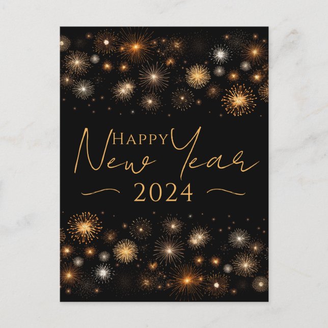 Happy New Year Holiday Postcard (Front)