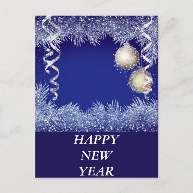 Happy New Year Holiday Postcard (Front)