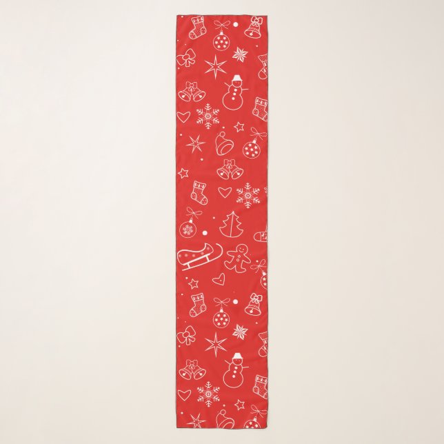 Happy New Year Holiday Trendy Christmas decoration Scarf (Front)