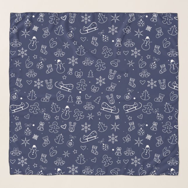 Happy New Year Holiday Trendy Christmas decoration Scarf (Front)