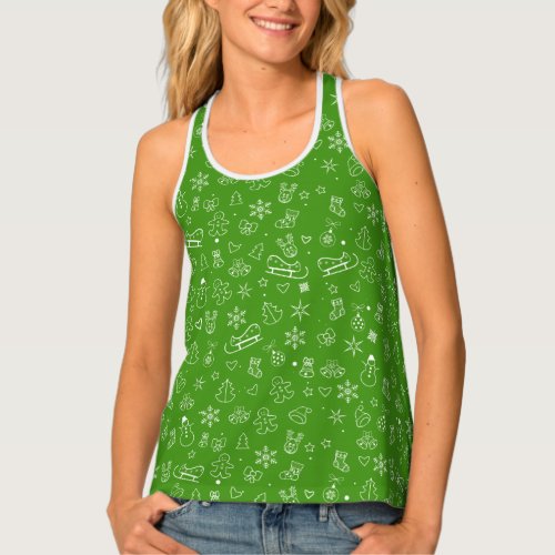 Happy New Year Holiday Trendy Christmas decoration Tank Top