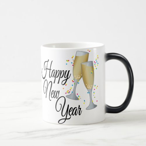 Happy New Year I Champagne Glasses Magic Mug