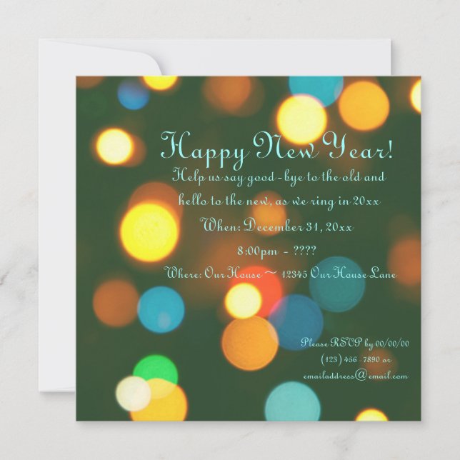 Happy New Year Invitation (Front)