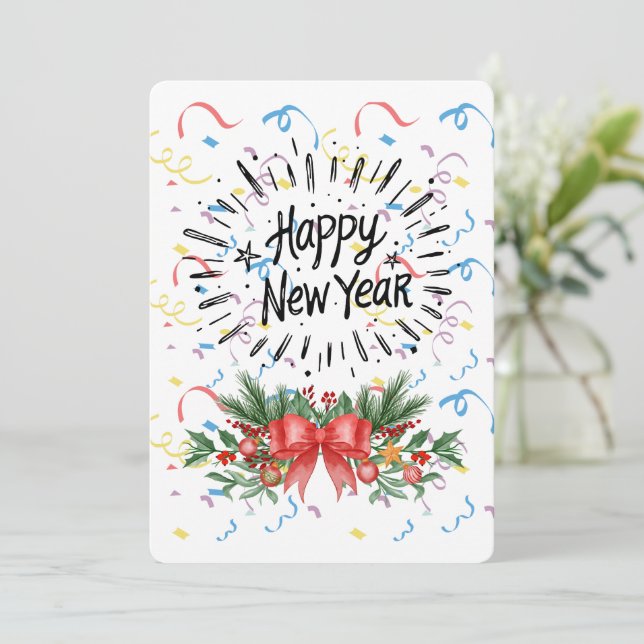 Happy new year invitation (Standing Front)