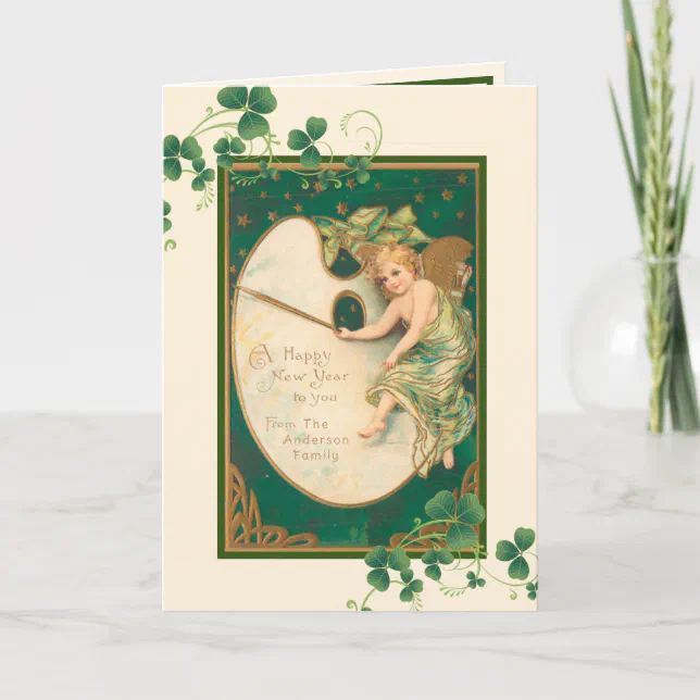 Happy New Year Irish Prayer Blessing Religious Card | Zazzle