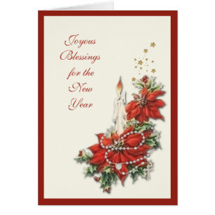 Happy New Year Jesus Religious Rosary Scripture Cards