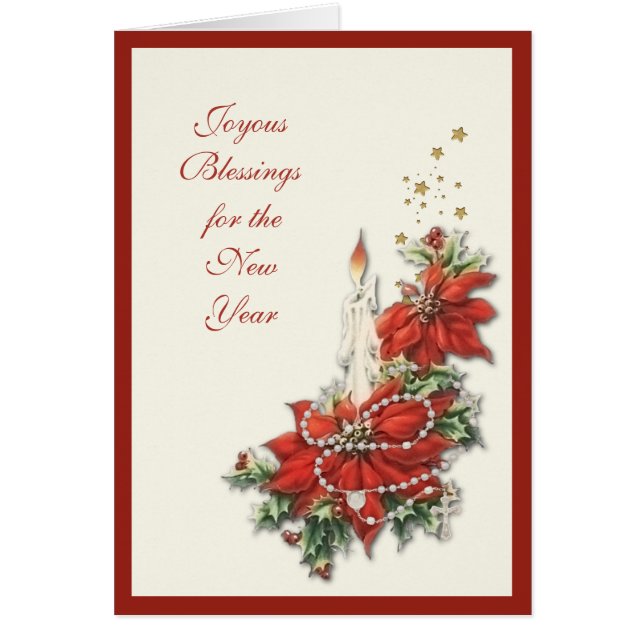 Happy New Year Jesus Religious Rosary Scripture Cards (Front)