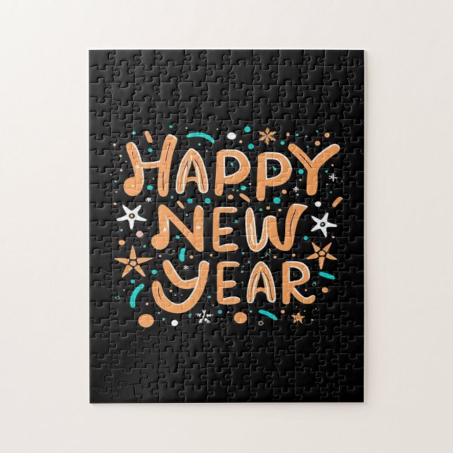 Happy New Year Jigsaw Puzzle (Vertical)