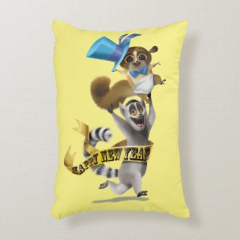 Happy New Year Julien And Mort Accent Pillow by madagascar at Zazzle