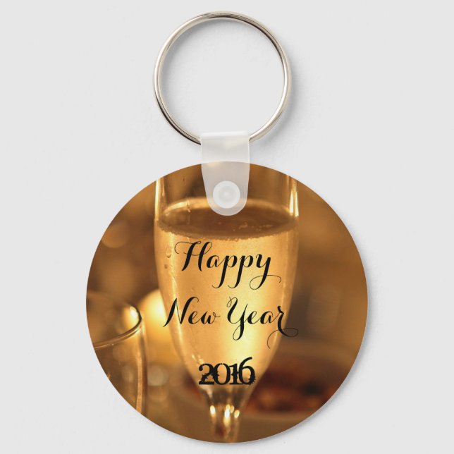 Happy New Year Keychain by RoseWrites (Front)
