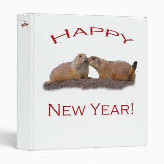 Happy New Year Kiss 3 Ring Binder