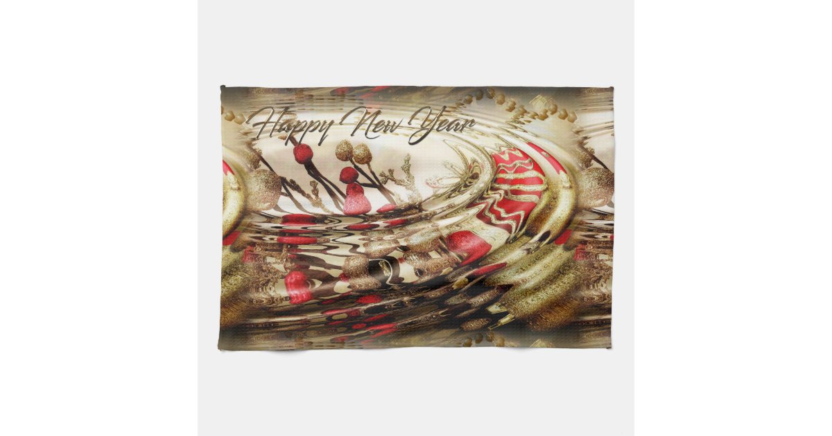 Happy New Year Kitchen Towel | Zazzle.com