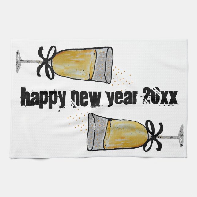 Happy New Year Kitchen Towel (Horizontal)