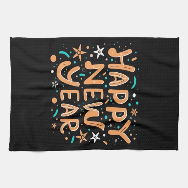 Happy New Year Kitchen Towel (Horizontal)