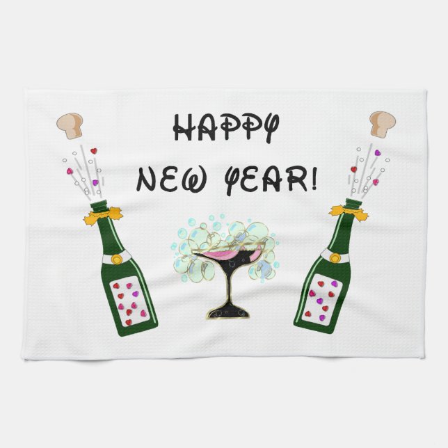 Happy New Year Kitchen Towel (Horizontal)