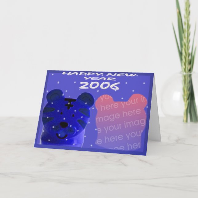 Happy new Year Kitty Holiday Card (Front)