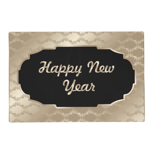 Happy New Year laminated paper place mat (Front)