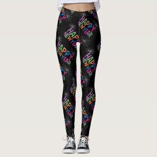 Comfortable New Year Cheers Printed Leggings