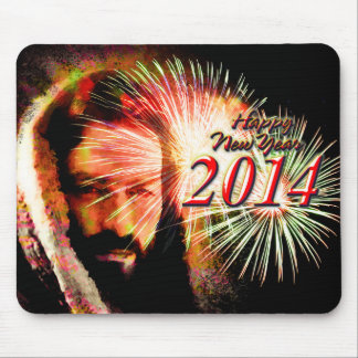 Happy New Year Love Jesus 2014 Mousepad