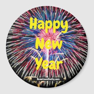 Happy New Year magnet