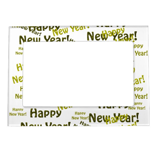 happy new year magnetic photo frame (Front)