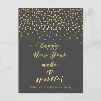 Happy New Year, make it sparkle! Gold Sparkles