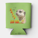 Happy New Year Meerkat Can Cooler Customizable