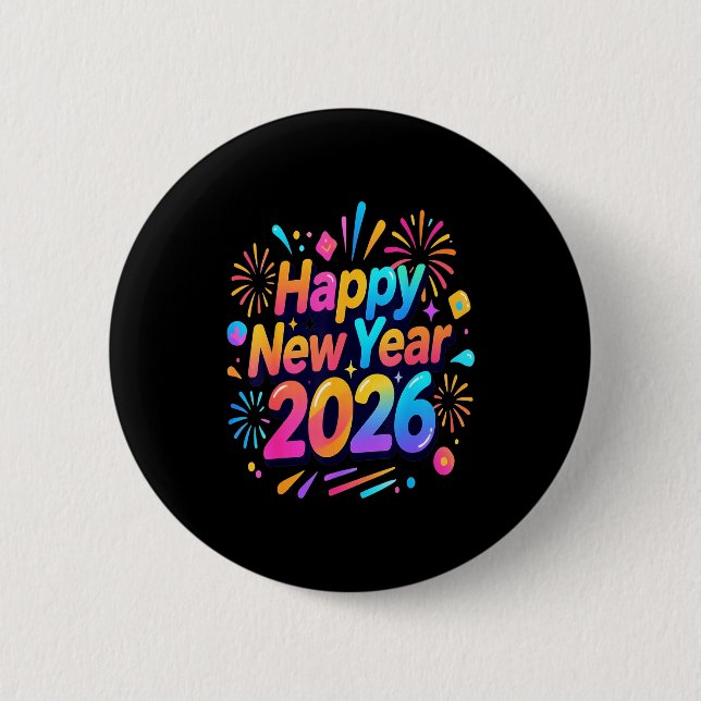 Happy New Year, Merry Christmas  Button (Front)