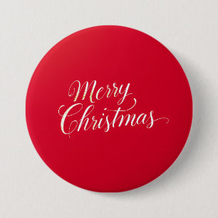 Happy New Year Merry Christmas Holiday Season Button